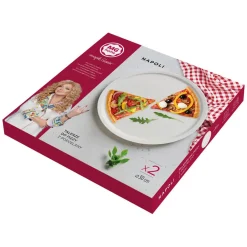 Talerz do pizzy z porcelany MG Home Napoli, 2 szt., 30 cm, biały