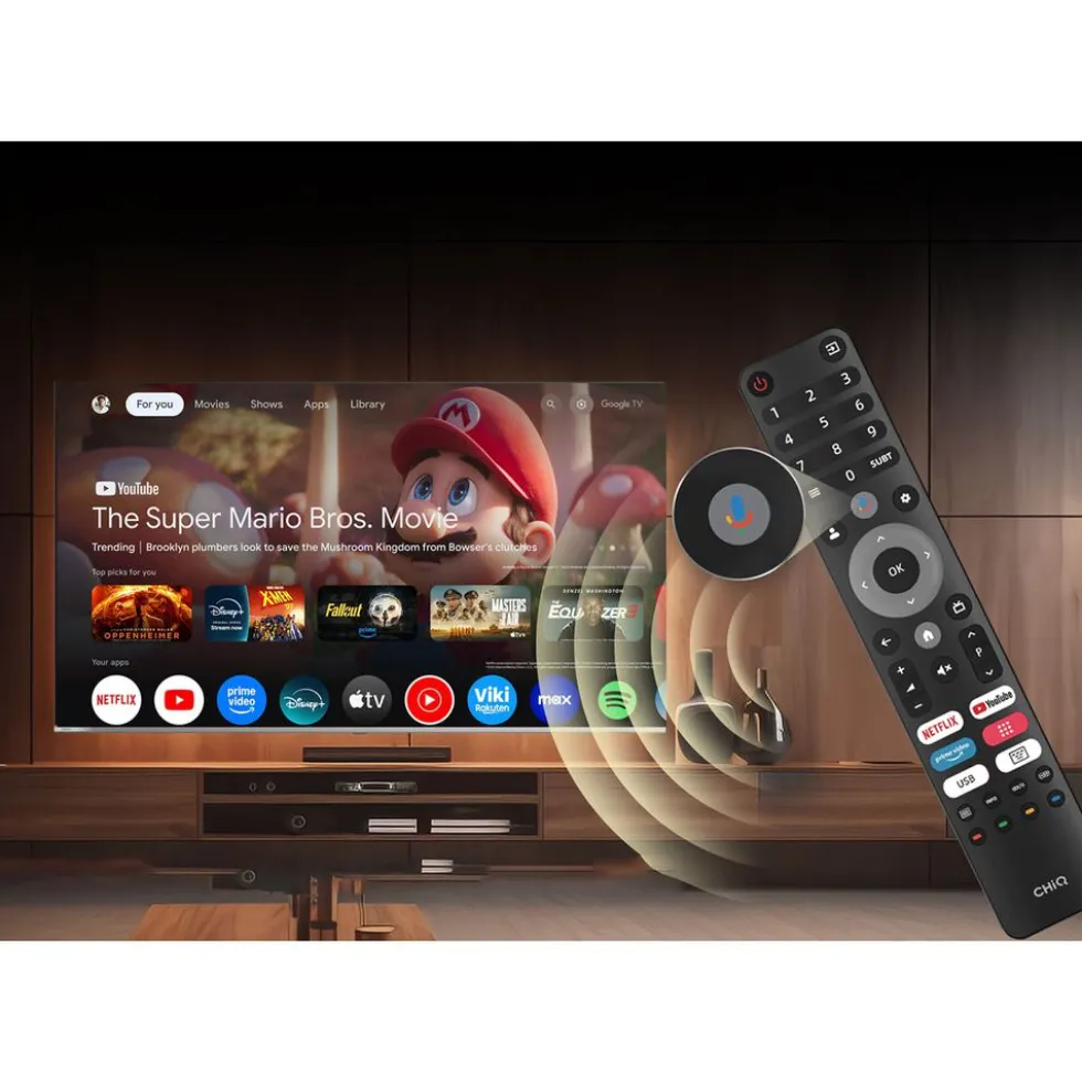 Telewizor 55'' CHiQ M55QN9V MiniLED, Google TV, 4K UHD, szary