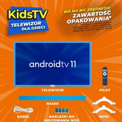Telewizor dla dzieci 32” KIVI KidsTV, LED, Full HD, niebieski