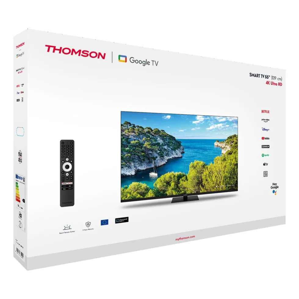 Telewizor 55” Thomson 55UG5C14, Google TV, 4K UHD, bezramkowy