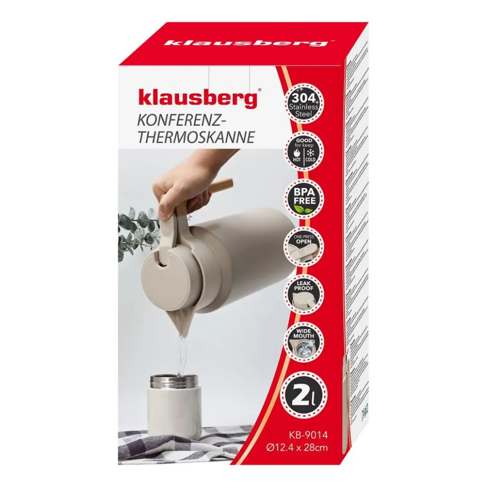 Termos konferencyjny Klausberg, 2 l, beżowy