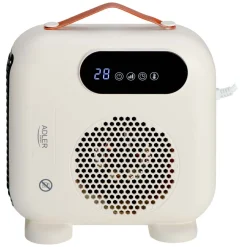 Termowentylator Adler AD 7756, z wyświetlaczem LED i pilotem, beżowy