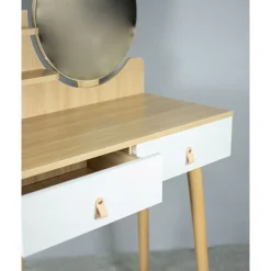 Toaletka kosmetyczna z lustrem Jumi Scandi, 120 x 40 x 80 cm