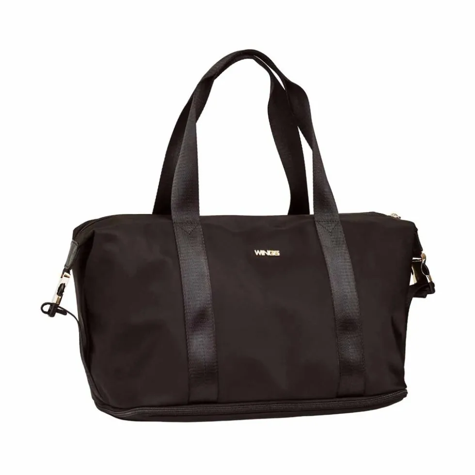 Torba z poszerzanym dnem Wings Rosella, 15/25 l, czarna