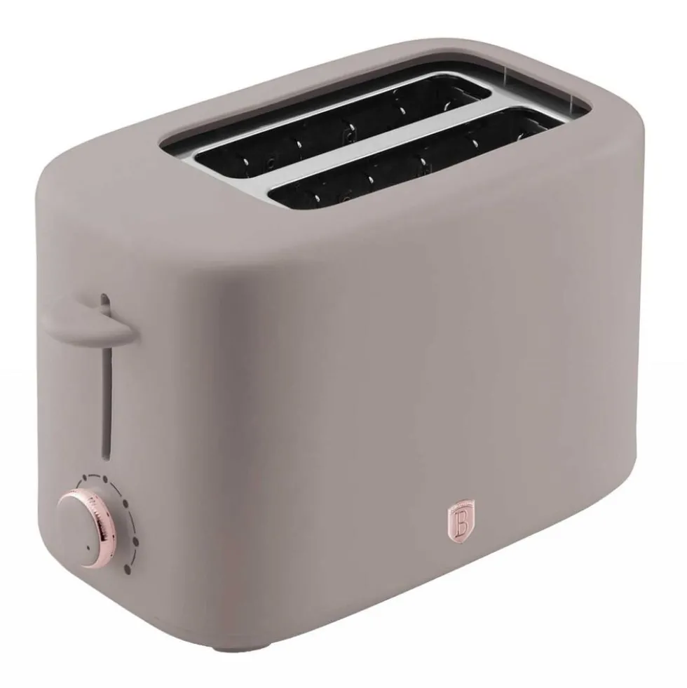 Toster BerlingerHaus H/9701, 750 W, z pokrywą przeciwkurzową, taupe