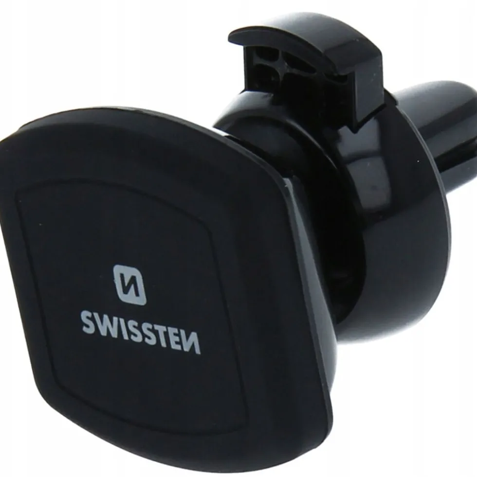 Uchwyt na telefon do samochodu do kratki Swissten, magnetyczny, obrotowy