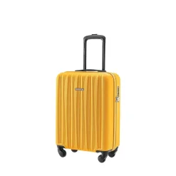 Walizka kabinowa 55 x 38 x 20 cm Puccini Bali, żółta ze żłobieniami