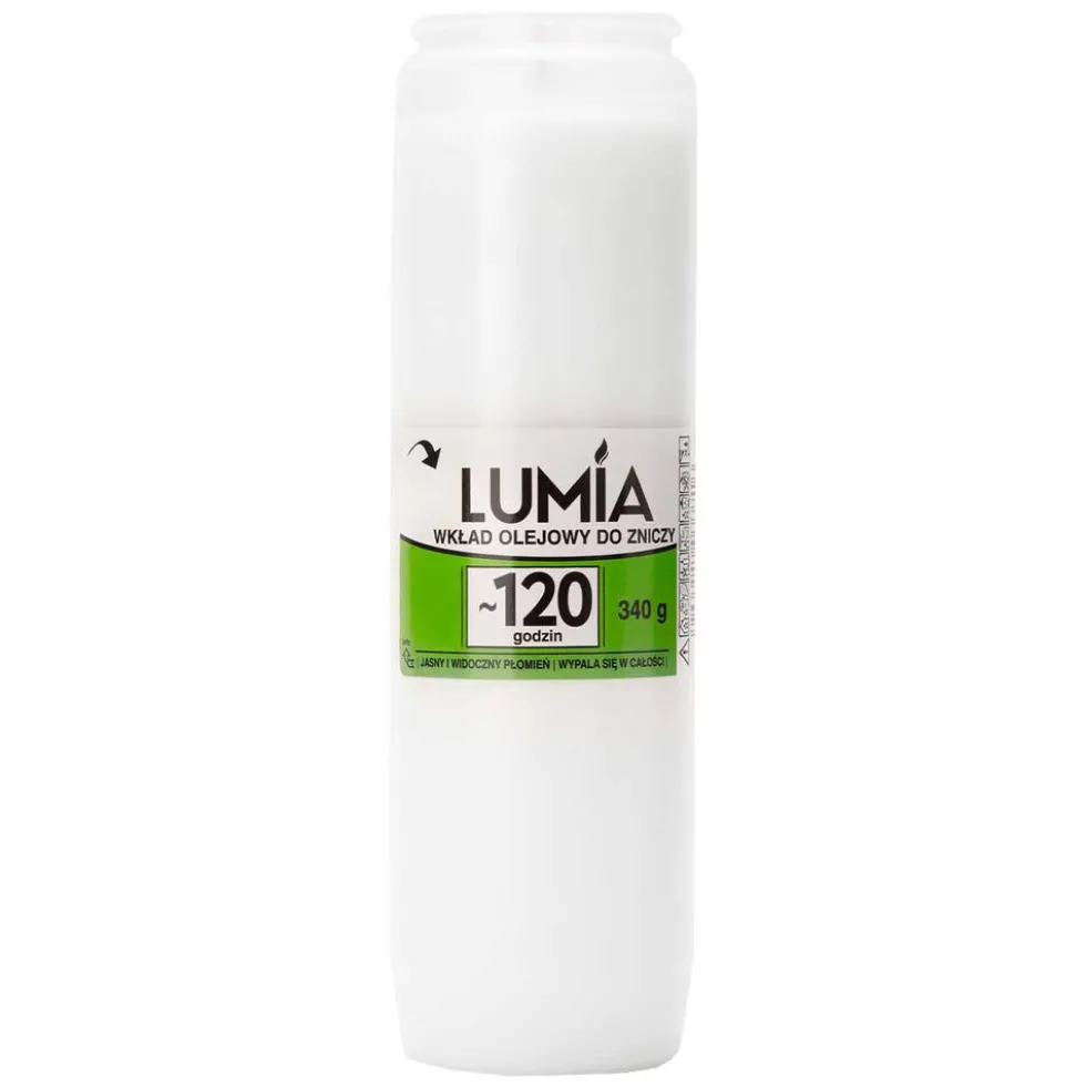 Wkład olejowy do zniczy Lumia, 120 godzin, 340 g, 18 sztuk