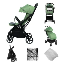 Wózek spacerowy Kidnort Fjällräv, do 22 kg, zielony