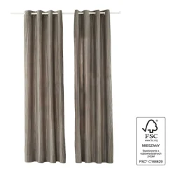 Zasłony aksamitne na przelotkach 135 x 250 cm Smukee Home, 2 szt., szare