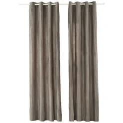Zasłony aksamitne na przelotkach 135 x 250 cm Smukee Home, 2 szt., szare