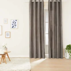 Zasłony aksamitne na przelotkach 135 x 250 cm Smukee Home, 2 szt., szare