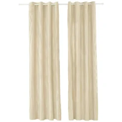 Zasłony aksamitne na przelotkach 135 x 250 cm Smukee Home, 2 szt., beżowe