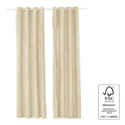 Zasłony aksamitne na przelotkach 135 x 250 cm Smukee Home, 2 szt., beżowe