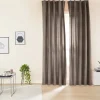Zasłony aksamitne na taśmie 135 x 250 cm Smukee Home, 2 szt., szare