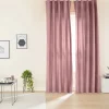 Zasłony aksamitne na taśmie 135 x 250 cm Smukee Home, 2 szt., różowe