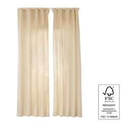 Zasłony aksamitne na taśmie 135 x 250 cm Smukee Home, 2 szt., beżowe