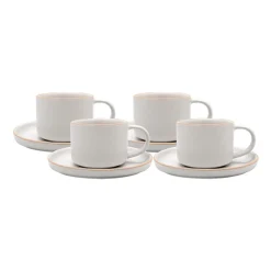 Zestaw do kawy MG Home Artena White, 220 ml, 4 elementy, biały