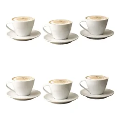 Zestaw do kawy z porcelany Delta Q Qups Cappuccino, 12 elementów, biały