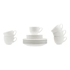 Zestaw do kawy z porcelany Lubiana Daisy, 200 ml, 12 elementów, biały
