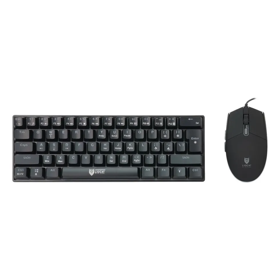 Zestaw gamingowy 2 w 1 Liocat GS 777 C, klawiatura i myszka, czarny