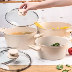 Zestaw garnków Klausberg, 6 elementów, aluminium z powłoką marmurkową