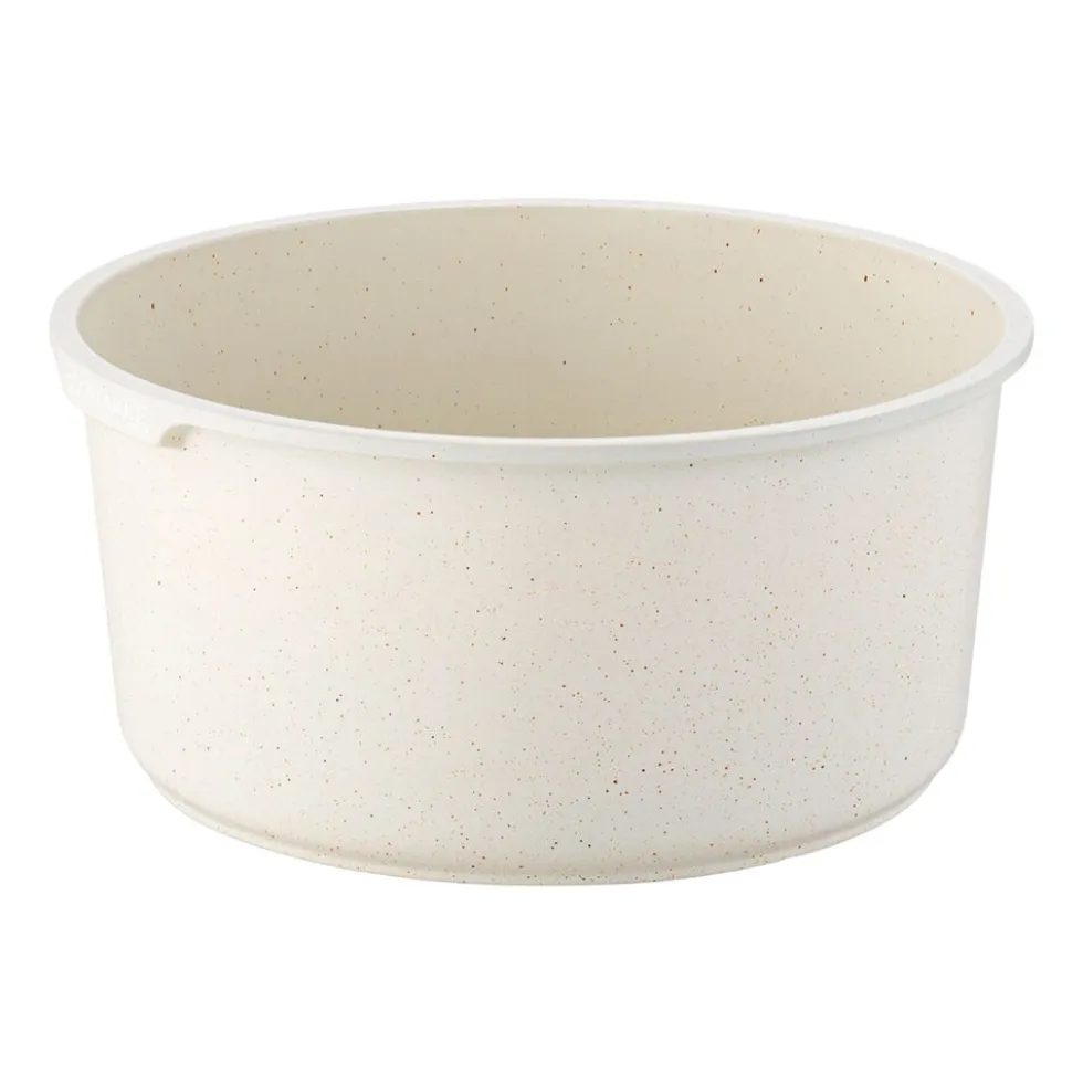 Zestaw garnków Starke Pro Compacti Cream, 9 elementów, odpinany uchwyt