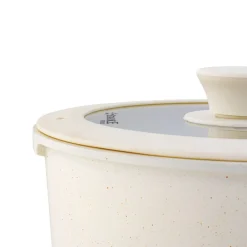 Zestaw garnków Starke Pro Compacti Cream, 9 elementów, odpinany uchwyt
