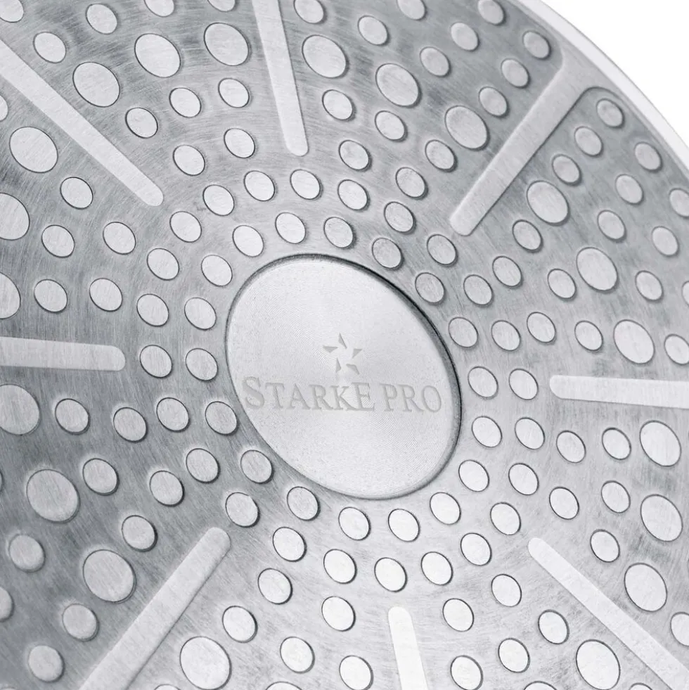 Zestaw garnków Starke Pro Compacti Cream, 9 elementów, odpinany uchwyt