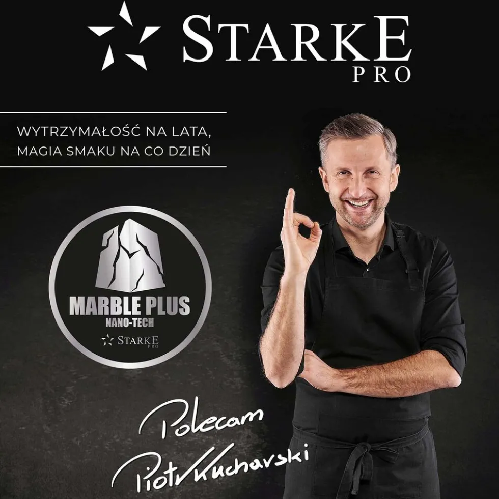 Zestaw garnków Starke Pro Compacti Cream, 9 elementów, odpinany uchwyt