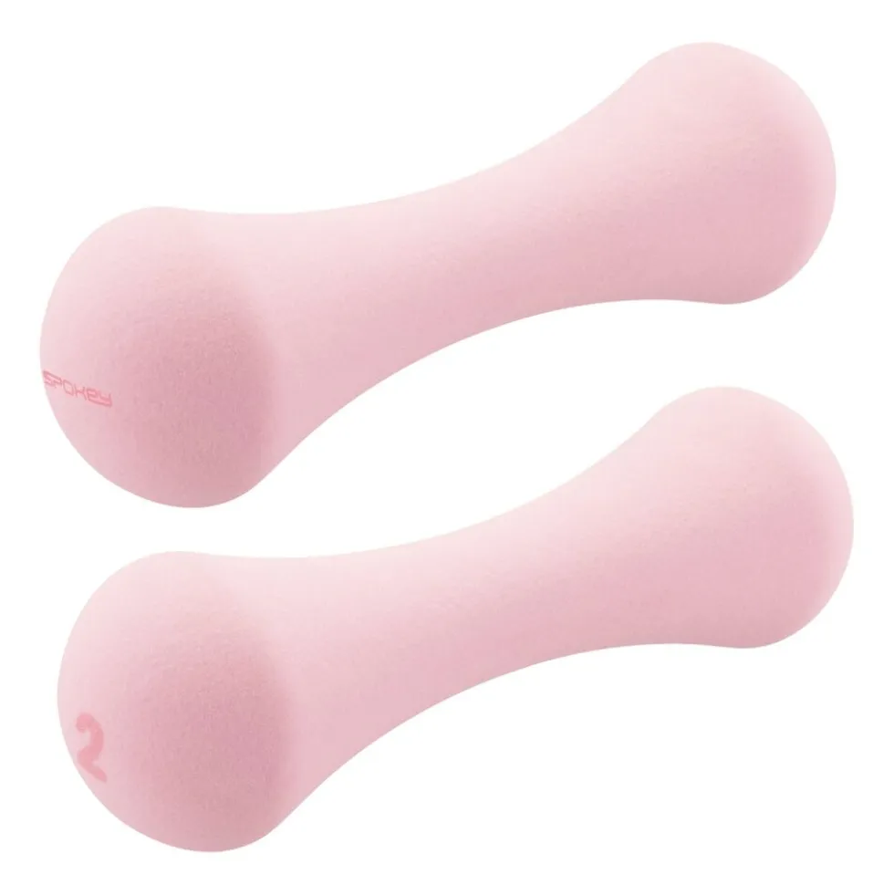 Zestaw hantli Spokey Bone, 2 x 2 kg, różowe