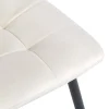 Zestaw 4 krzeseł tapicerowanych Vilandy Basic Velvet, ecru