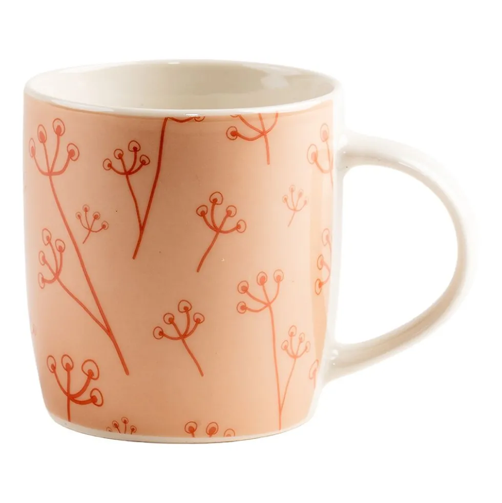 Zestaw kubków porcelanowych Allivio, 330 ml, 4 sztuki, gałązki