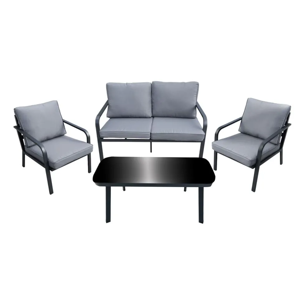 Zestaw mebli ogrodowych Sanico GoldGarden Bryza, sofa, 2 krzesła, stolik