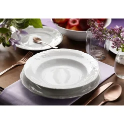 Zestaw obiadowy z porcelany Chodzież Fryderyka, na 6 osób, 18 elementów, biały
