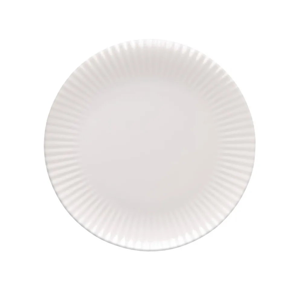 Zestaw obiadowy z porcelany na 6 osób Lubiana Daisy, 18 elementów, biały