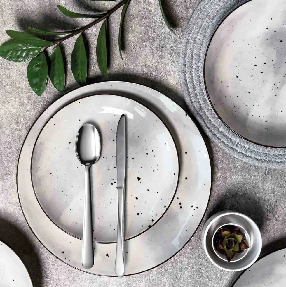 Zestaw obiadowy z porcelany na 4 osoby MG Home Antico, 12 elementów, biały