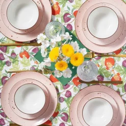Zestaw obiadowy z porcelany na 4 osoby MG Home Gemma Pink, 12 elementów, różowy