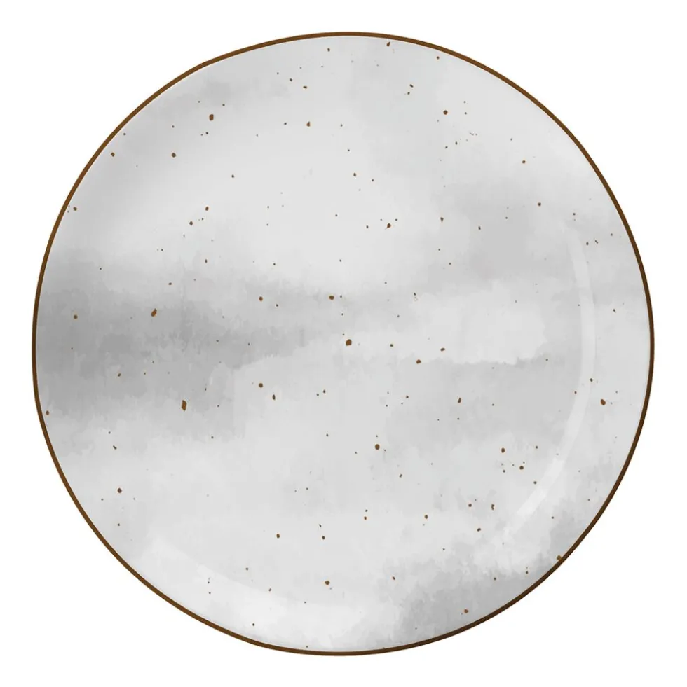 Zestaw obiadowy z porcelany na 6 osób MG Home Antico, 18 elementów, szary
