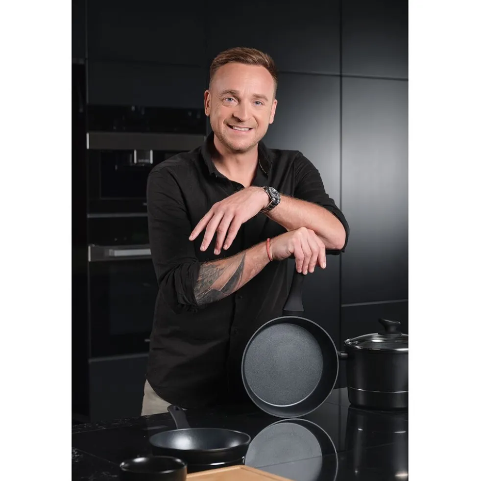 Zestaw patelni Florina Delux by Mateusz Gessler, 3 elementy, non-stick, czarne
