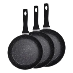 Zestaw patelni MG Home Lukka, 3 elementy, czarne