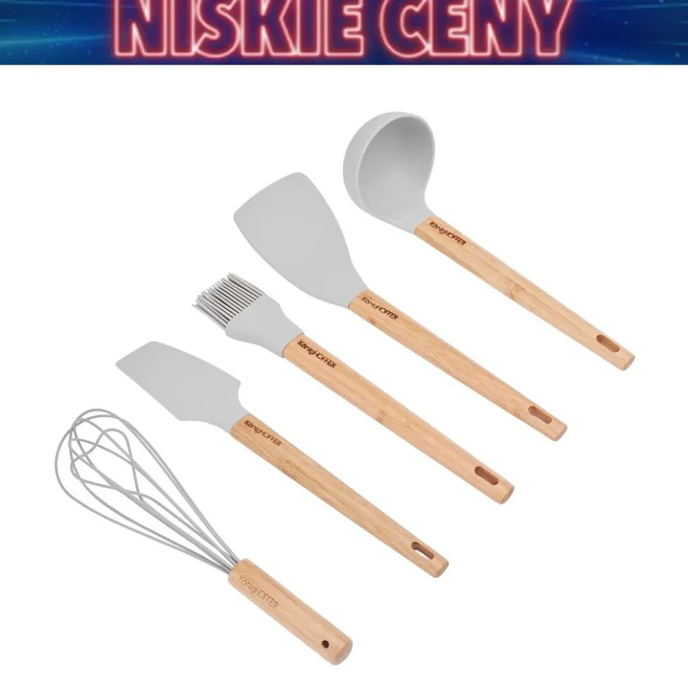Zestaw przyborów kuchennych silikonowych Konighoffer Gler, 5 elementów