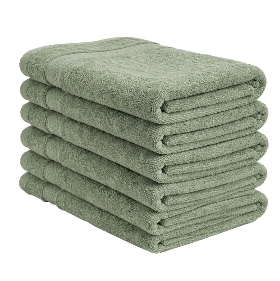 Zestaw ręczników frotte Art Soft Home, 500 g/m², 40 x 70 cm, 6 szt., zielone