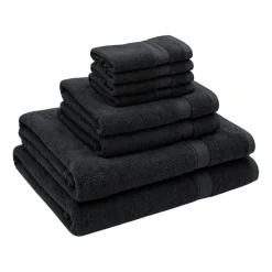 Zestaw ręczników frotte Art Soft Home, 460 g/m², 8 szt., czarne