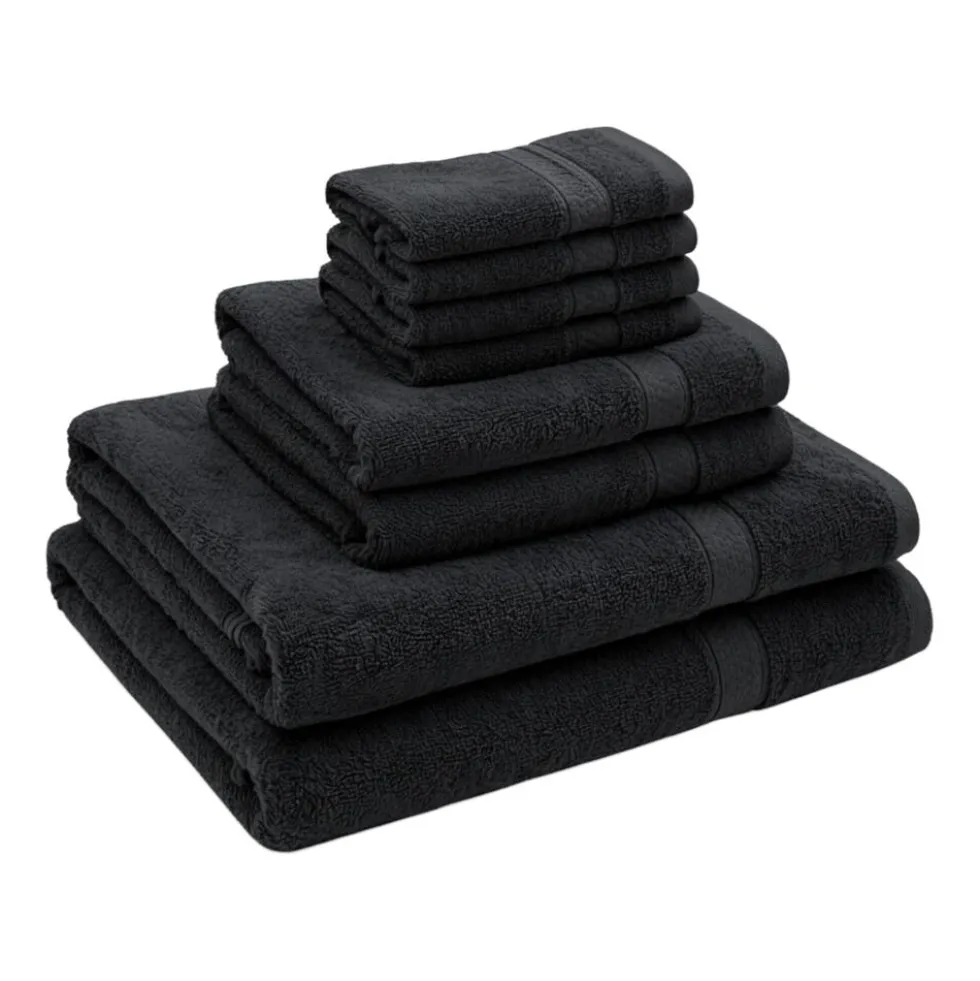 Zestaw ręczników frotte Art Soft Home, 460 g/m², 8 szt., czarne