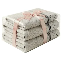 Zestaw ręczników frotte Art Soft Home Diamante, 500 g/m², 3 szt., szare