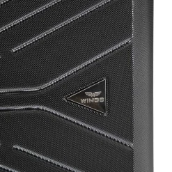 Zestaw walizek Wings Merlin z policarbonu, 3 szt., czarne