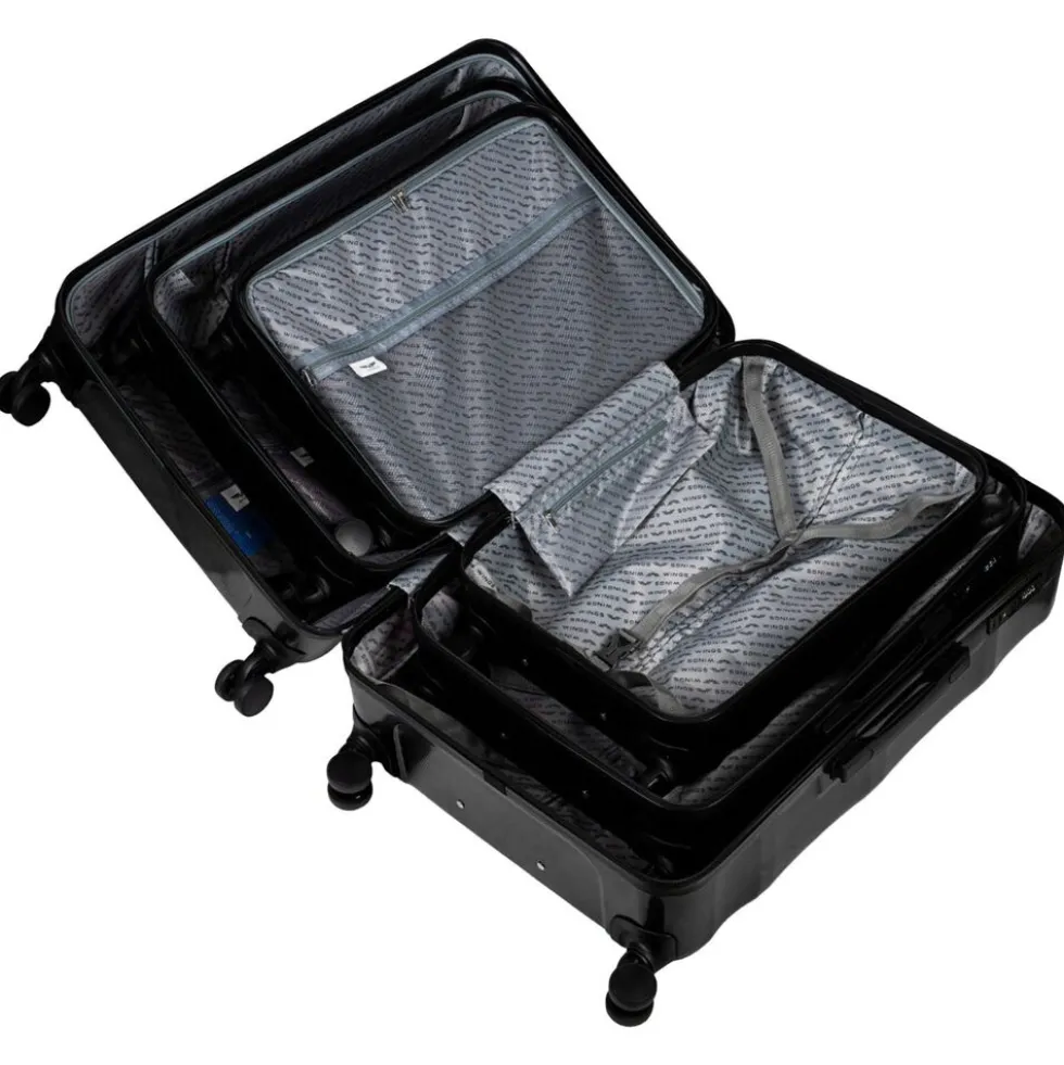 Zestaw walizek Wings Vulture Black, 3 szt., czarne