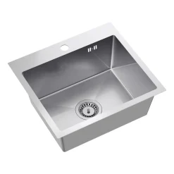 Zlewozmywak stalowy Midi Basic z baterią, stal nierdzewna, 500 x 450 x 200 mm