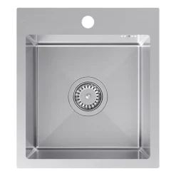Zlewozmywak stalowy Mini Basic z baterią, stal nierdzewna, 400 x 450 x 200 mm